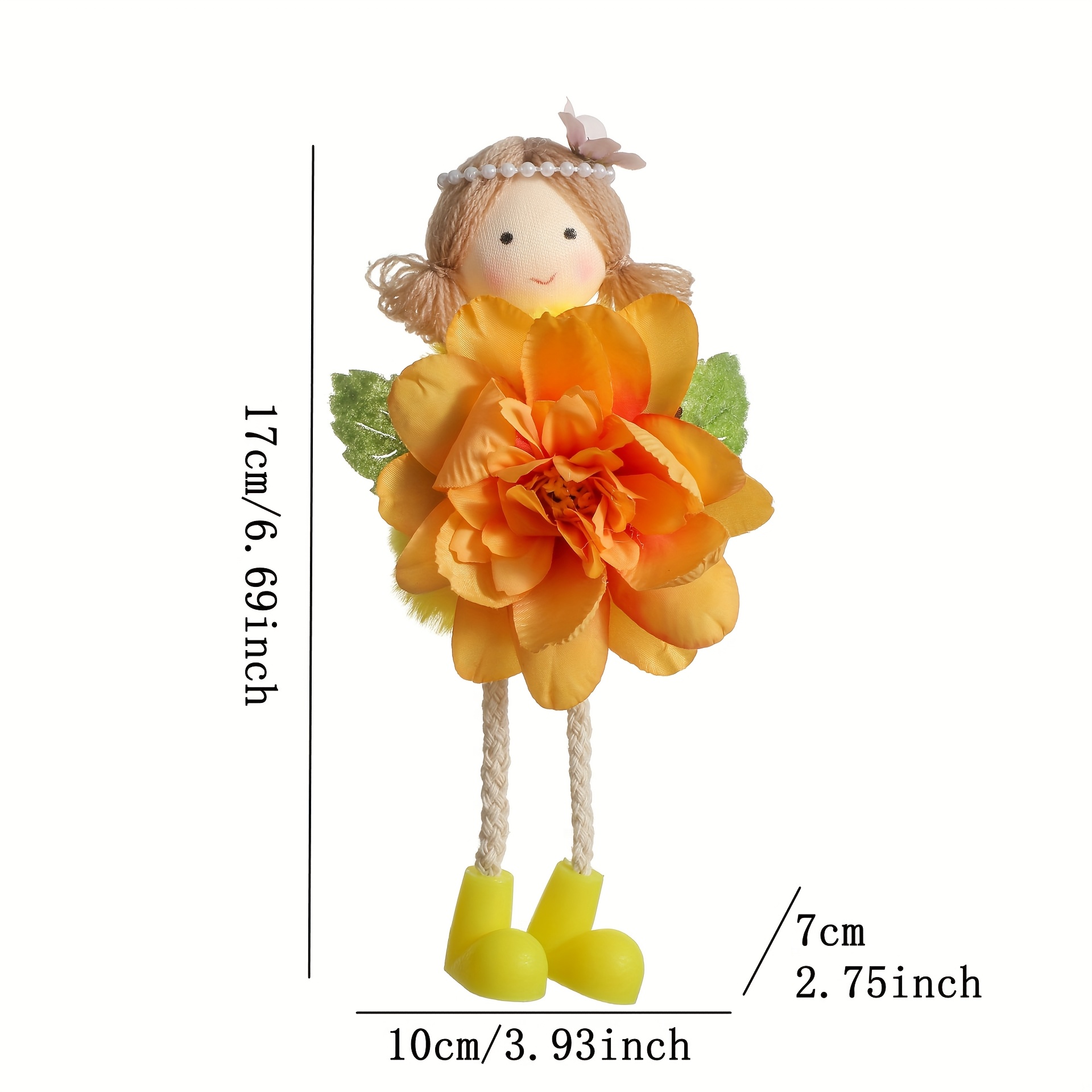 Large Flower Girl Pendant Keychain
